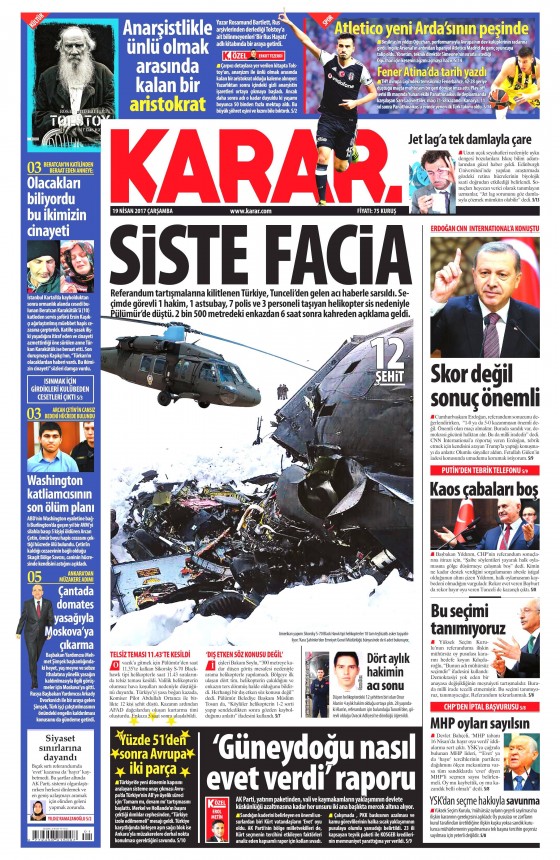 19 Nisan 2017 gazete manşetleri - 13