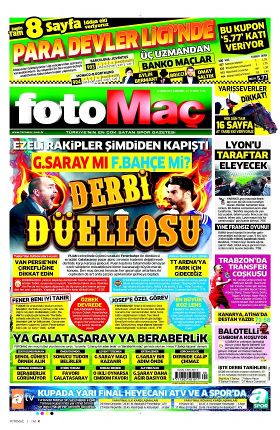 19 Nisan 2017 gazete manşetleri - 18