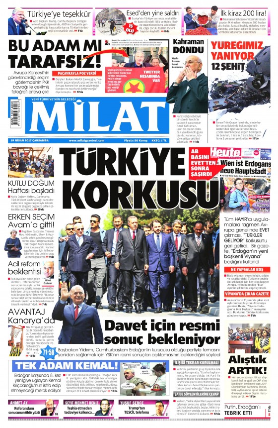 19 Nisan 2017 gazete manşetleri - 21