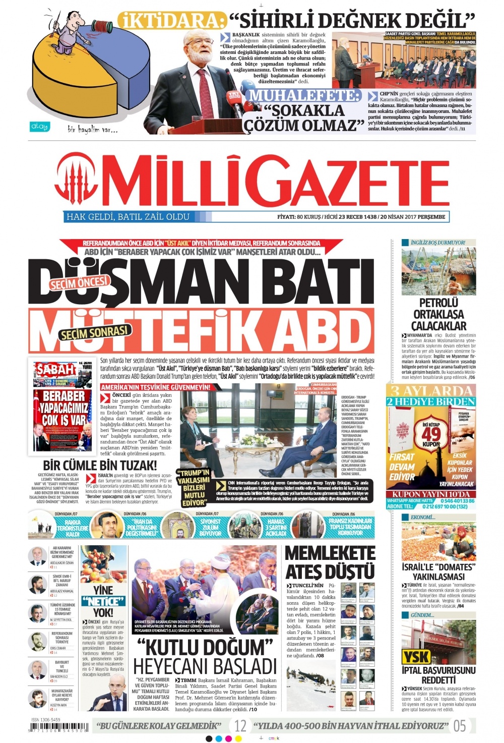 20 Nisan 2017 gazete manşetleri - 5