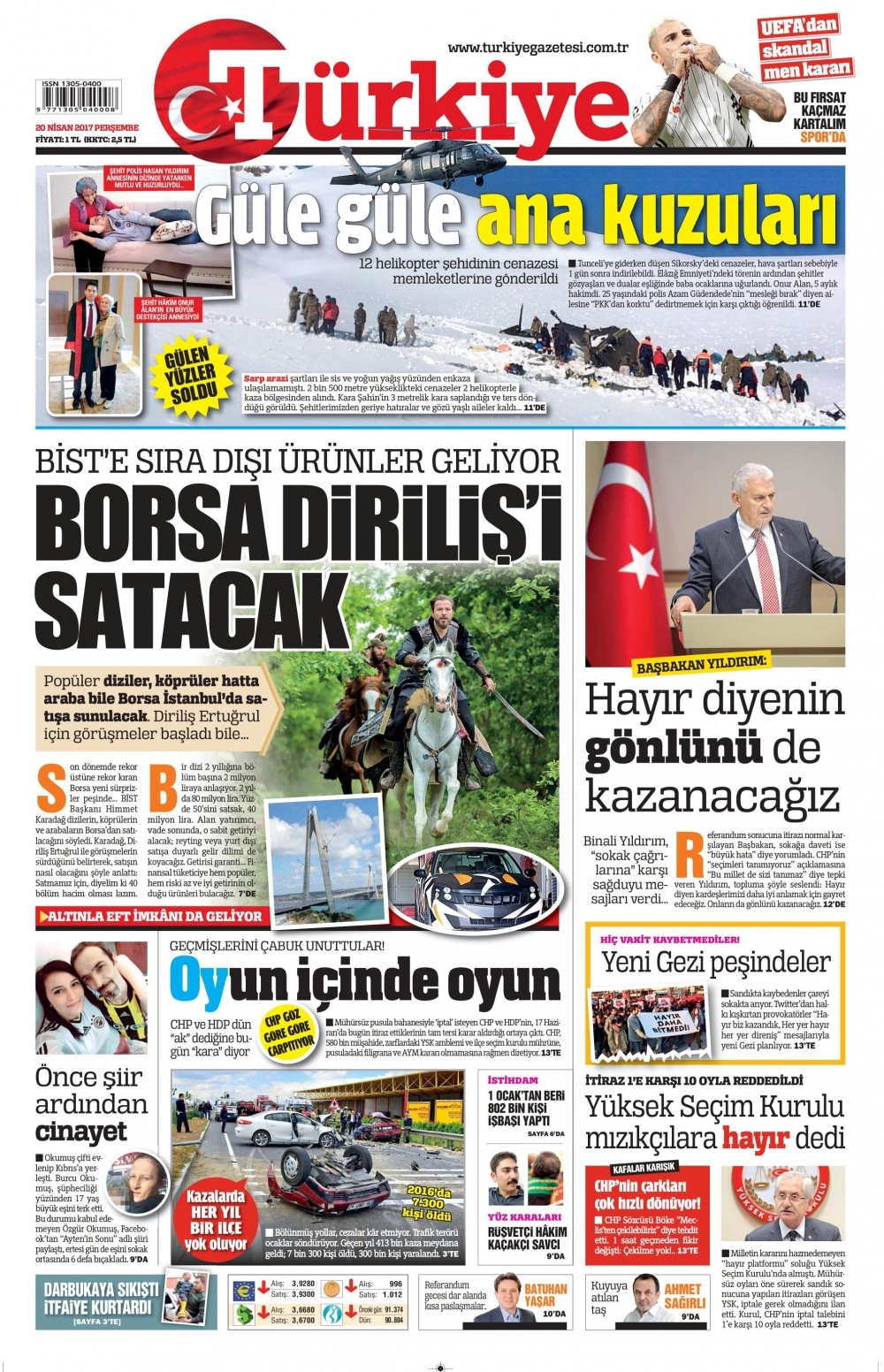 20 Nisan 2017 gazete manşetleri - 11