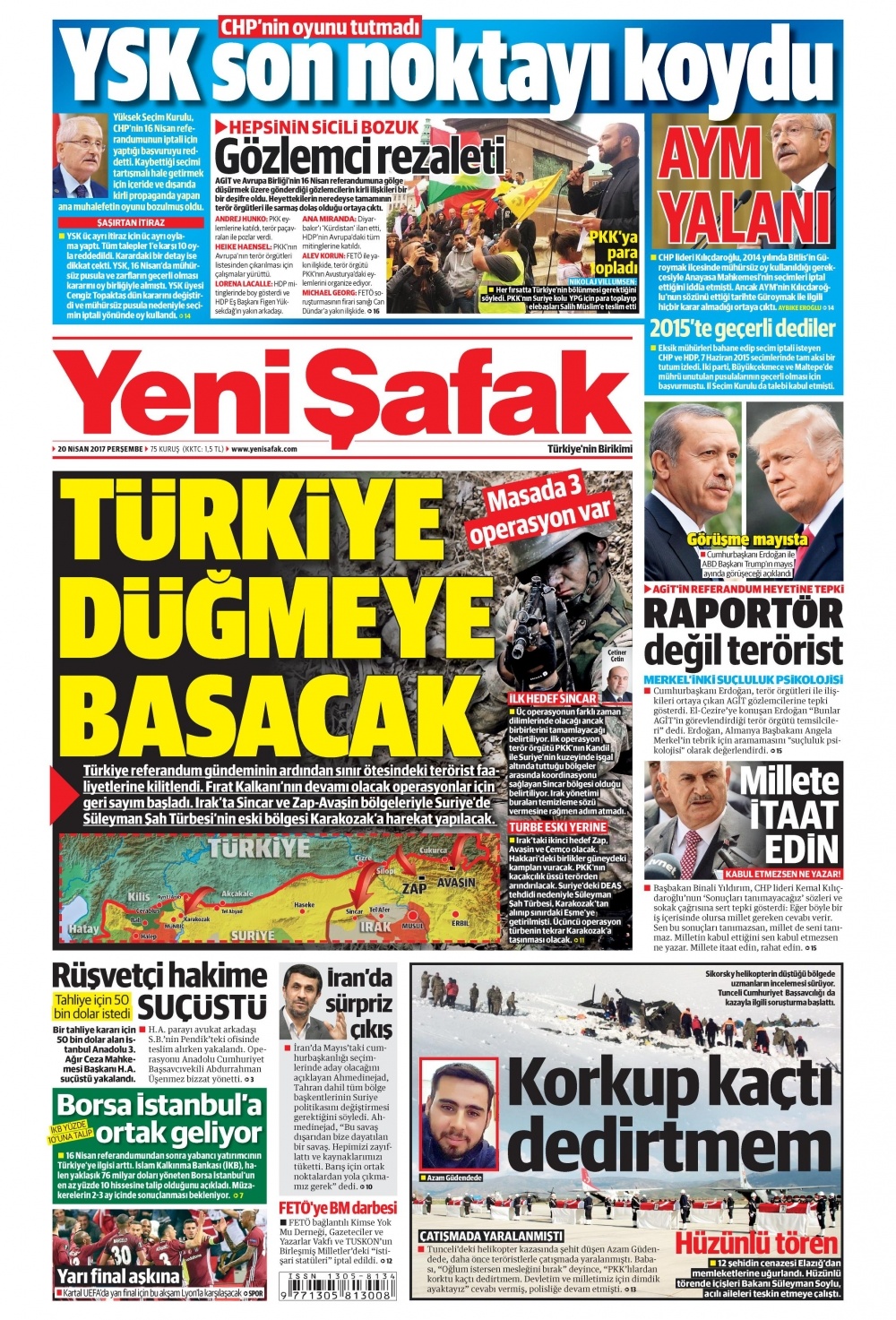 20 Nisan 2017 gazete manşetleri - 14