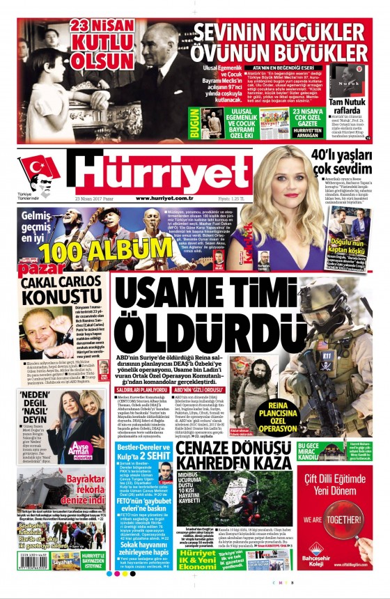 23 Nisan 2017 gazete manşetleri - 3