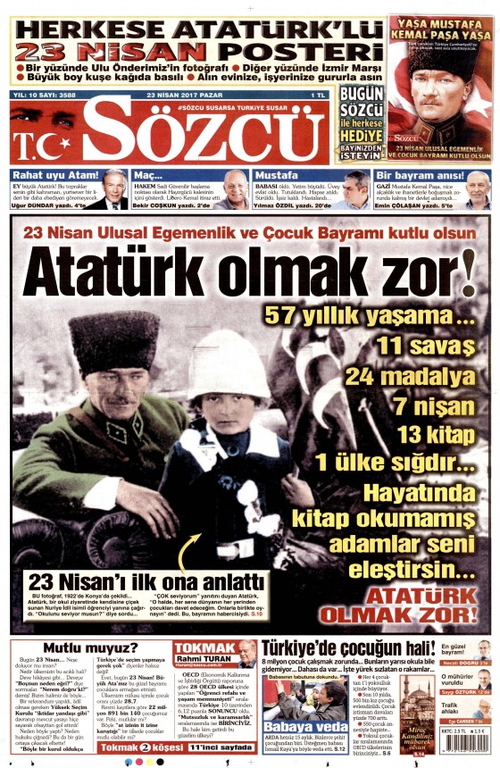 23 Nisan 2017 gazete manşetleri - 5