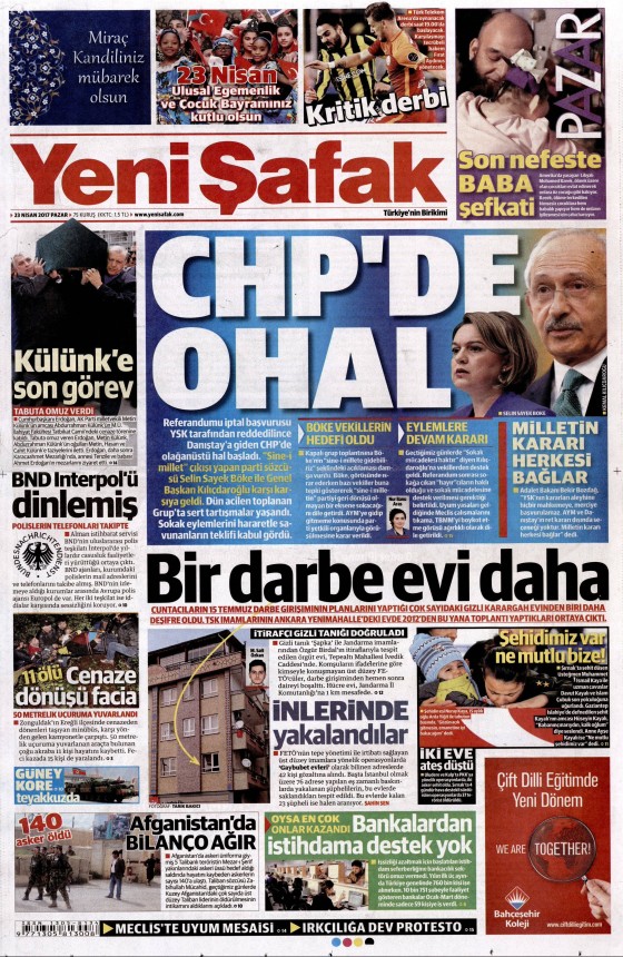 23 Nisan 2017 gazete manşetleri - 10