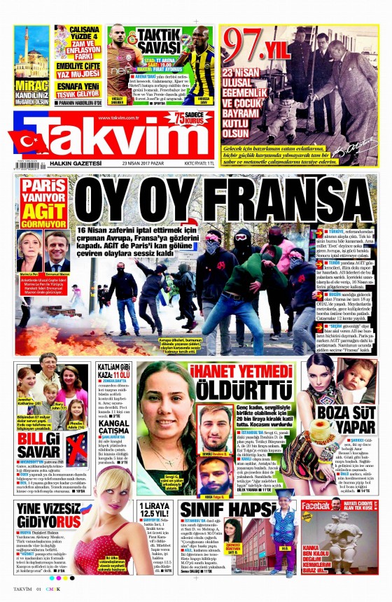 23 Nisan 2017 gazete manşetleri - 16