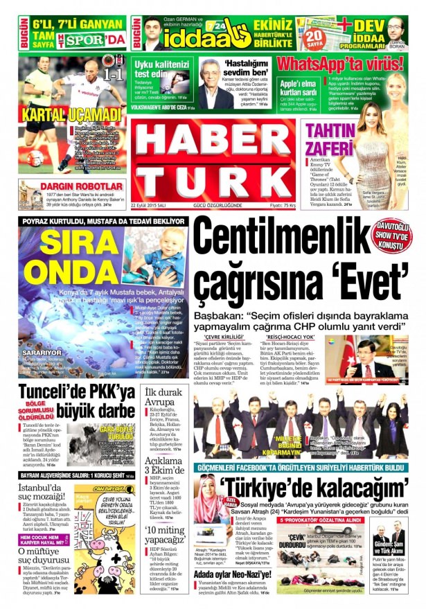 Gazeteler bugün ne yazdı? - 1