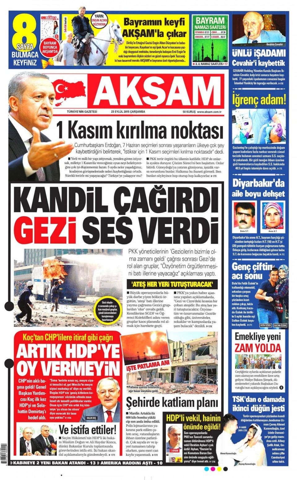 Gazeteler bugün ne yazdı? - 1