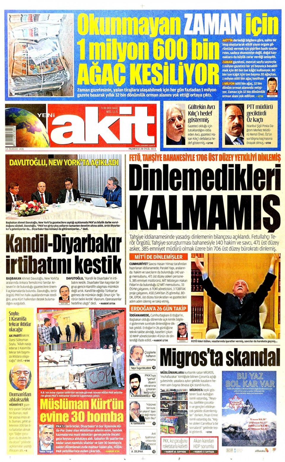 Gazeteler bugün ne yazdı? - 15