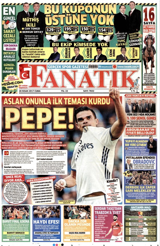 28 Nisan 2017 Cuma gazete manşetleri - 11