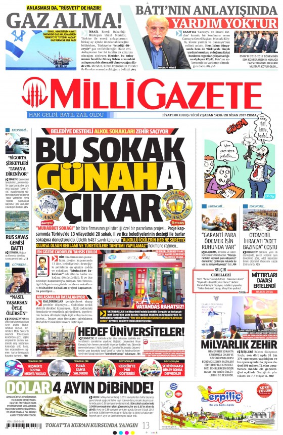 28 Nisan 2017 Cuma gazete manşetleri - 5