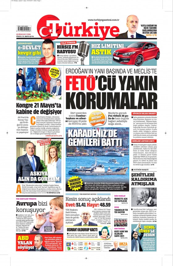 28 Nisan 2017 Cuma gazete manşetleri - 6