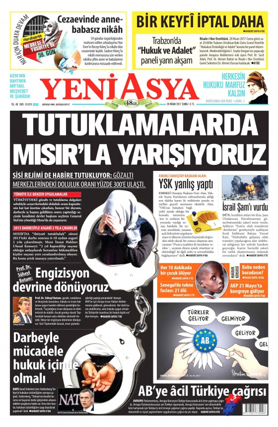 28 Nisan 2017 Cuma gazete manşetleri - 8