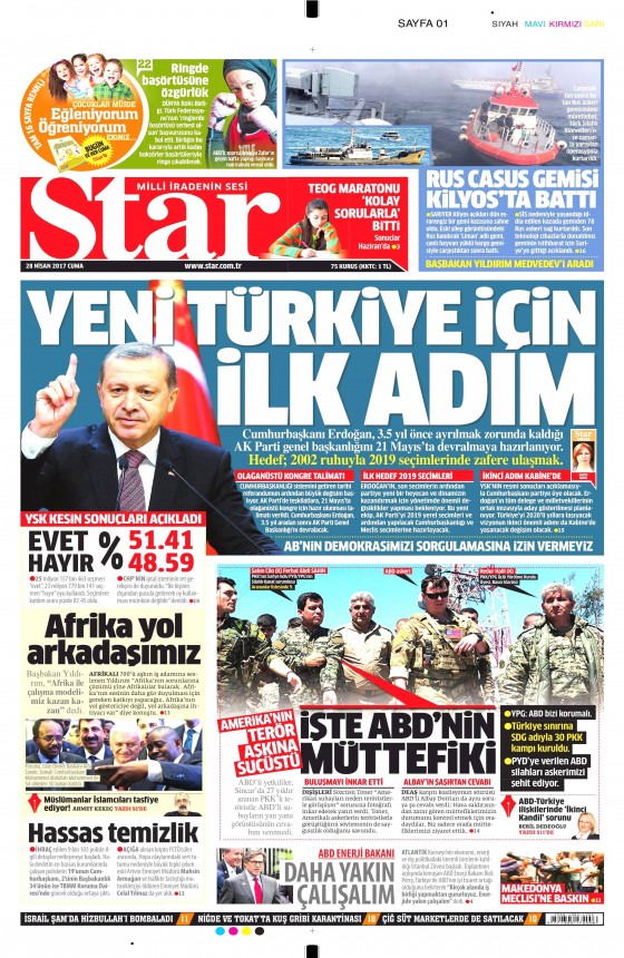 28 Nisan 2017 Cuma gazete manşetleri - 17