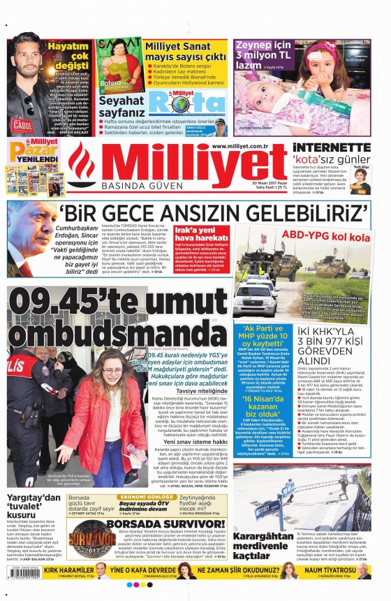 30 Nisan 2017 gazete manşetleri - 5