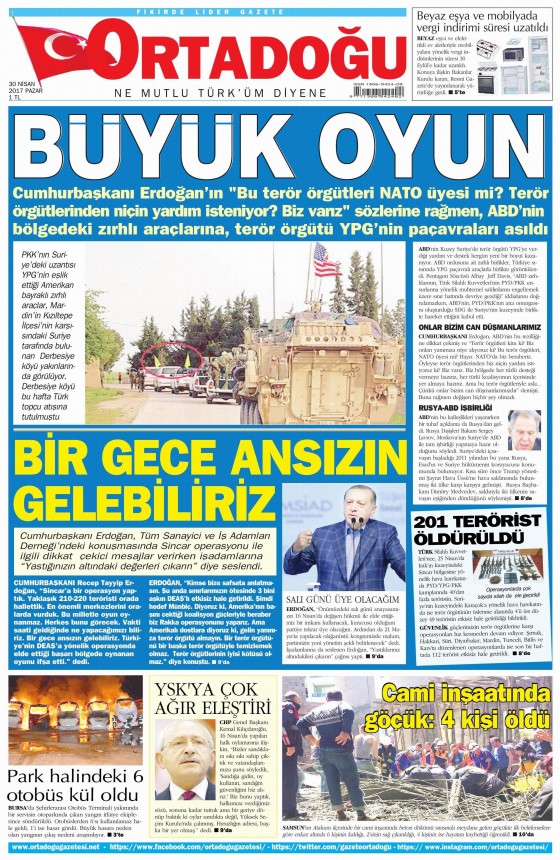 30 Nisan 2017 gazete manşetleri - 6