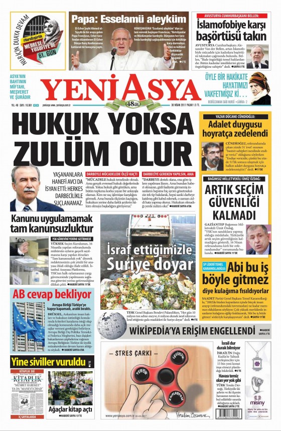 30 Nisan 2017 gazete manşetleri - 10