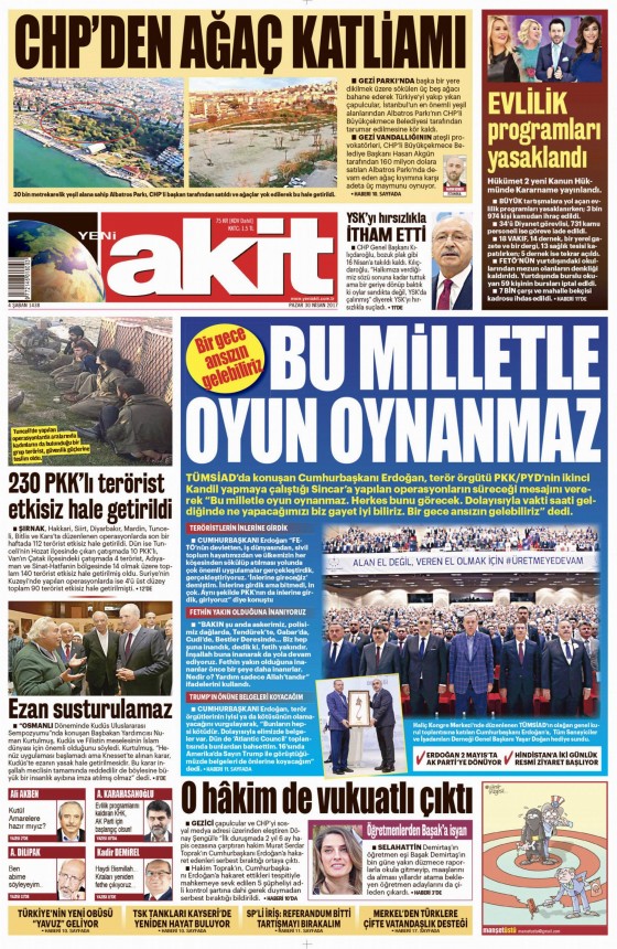 30 Nisan 2017 gazete manşetleri - 11