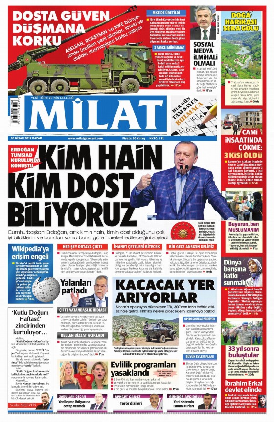 30 Nisan 2017 gazete manşetleri - 13