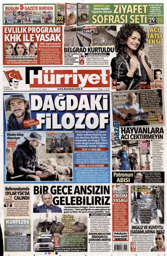 30 Nisan 2017 gazete manşetleri - 16