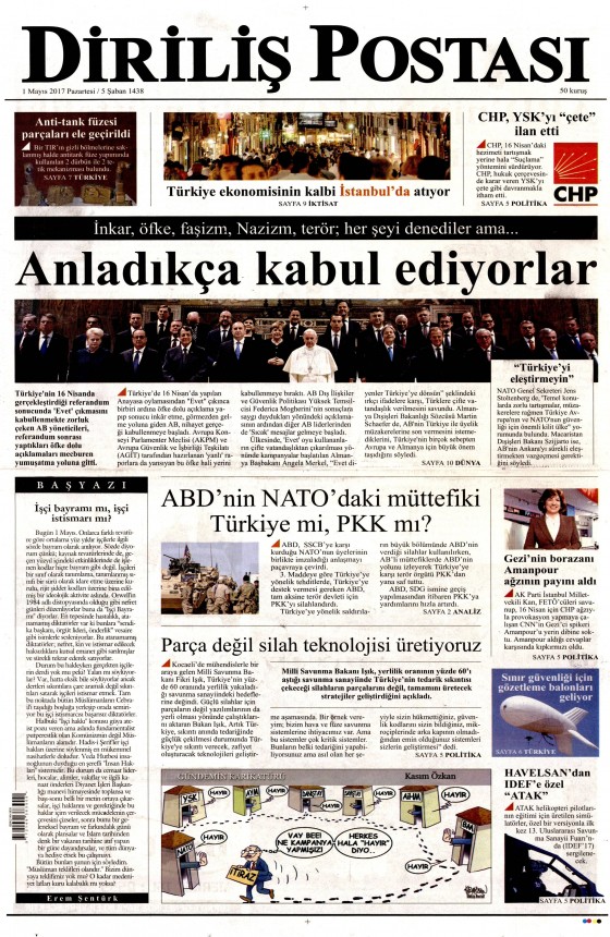 1 Mayıs 2017 Cuma gazete manşetleri - 10