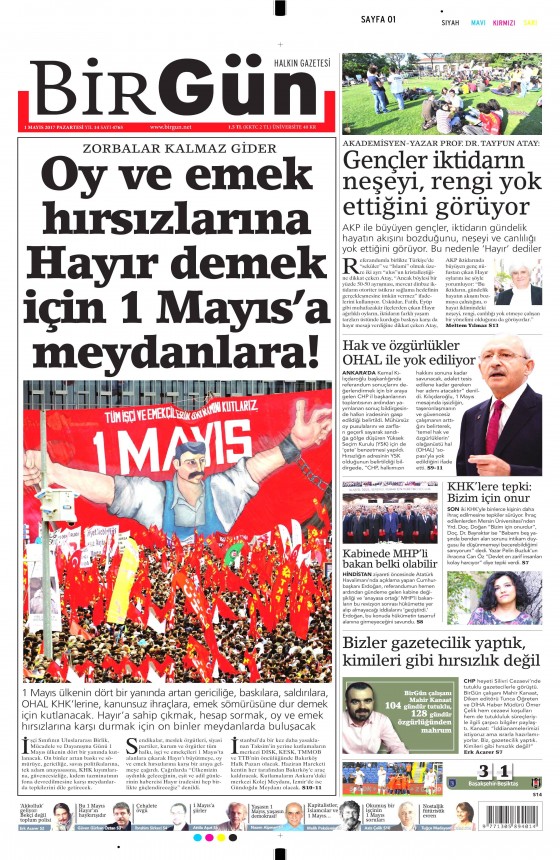 1 Mayıs 2017 Cuma gazete manşetleri - 4
