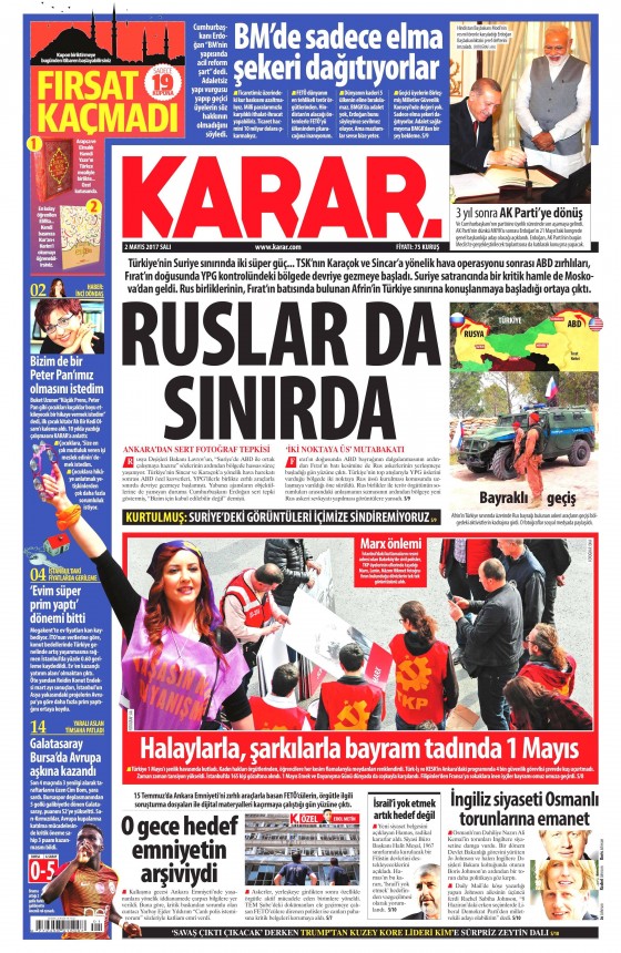 2 Mayıs 2017 Cuma gazete manşetleri - 3