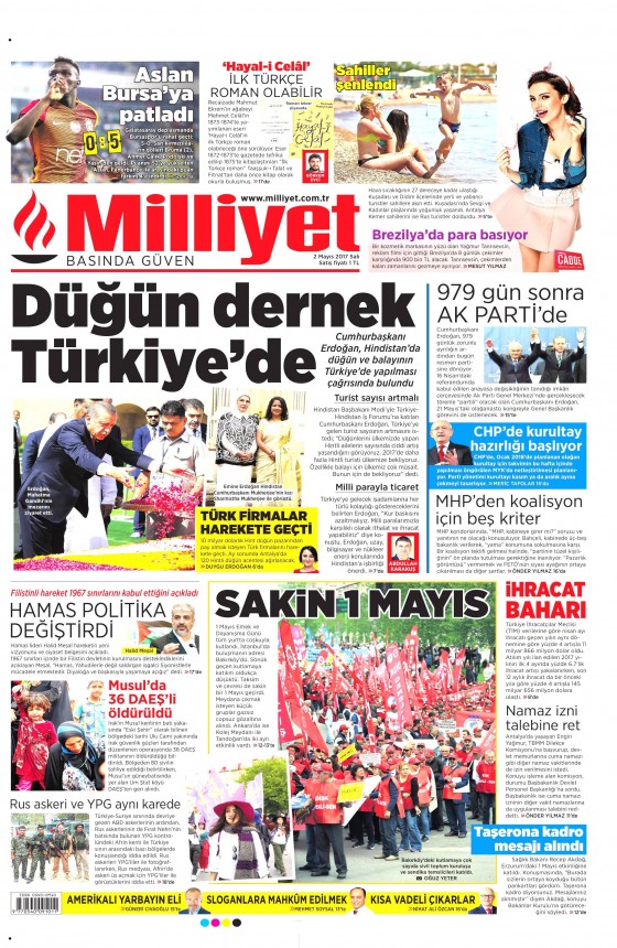 2 Mayıs 2017 Cuma gazete manşetleri - 5