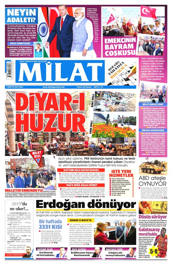 2 Mayıs 2017 Cuma gazete manşetleri - 18