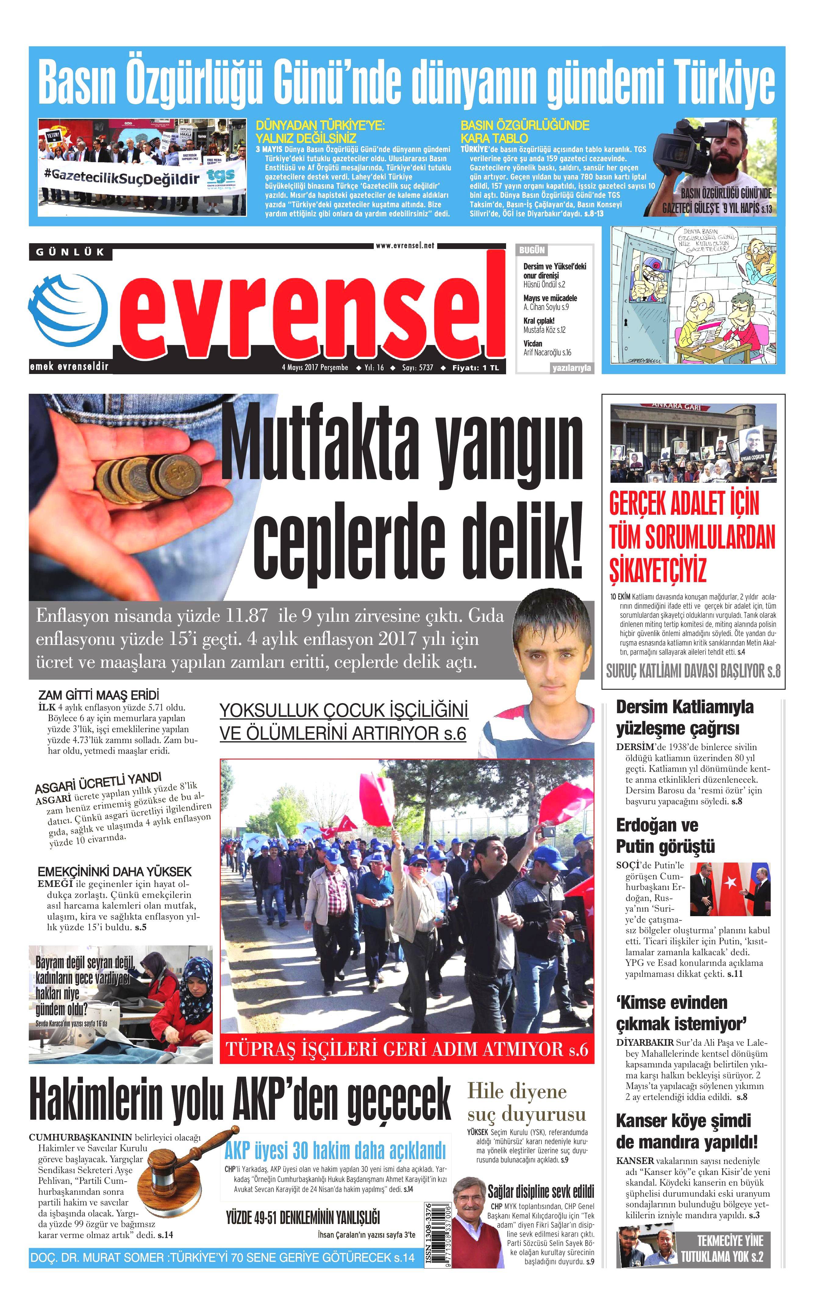 4 Mayıs 2017 Cuma gazete manşetleri - 85
