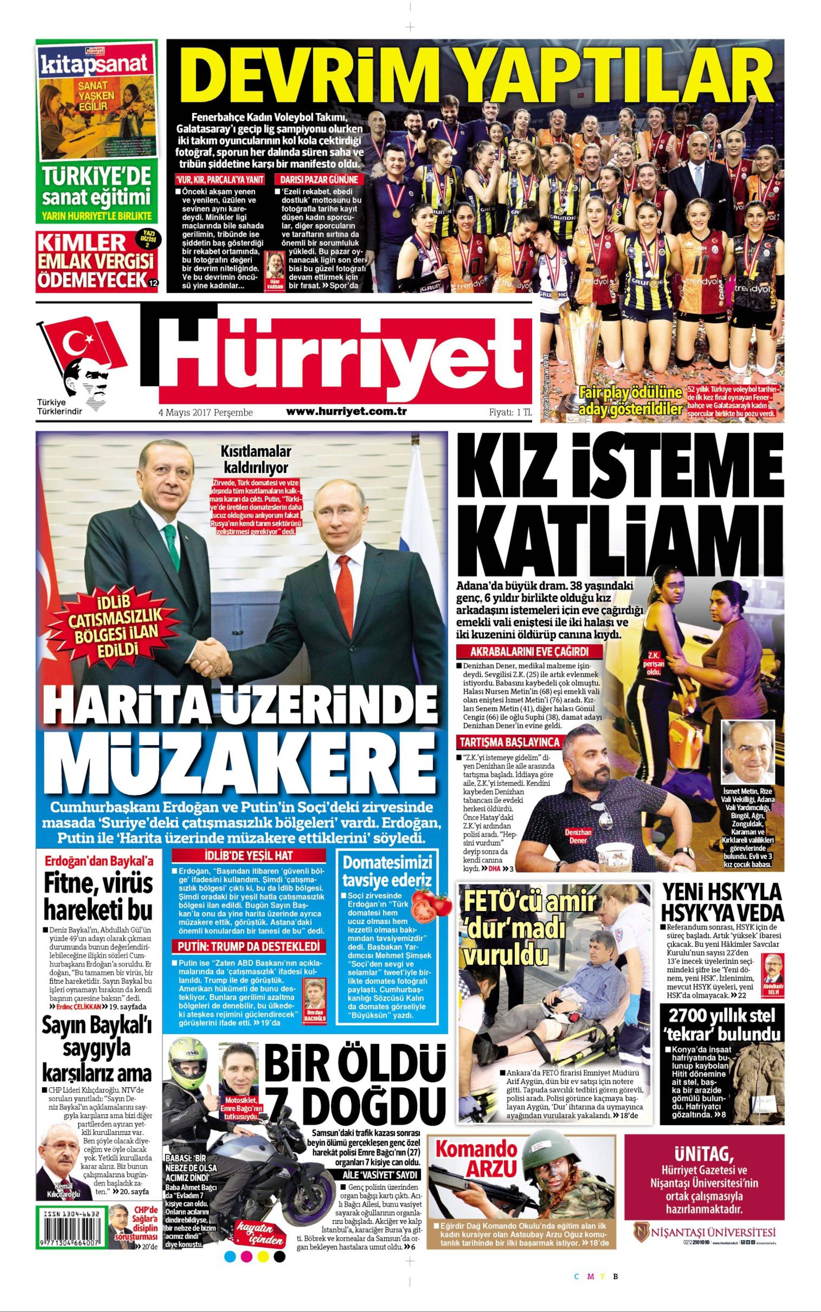 4 Mayıs 2017 Cuma gazete manşetleri - 104