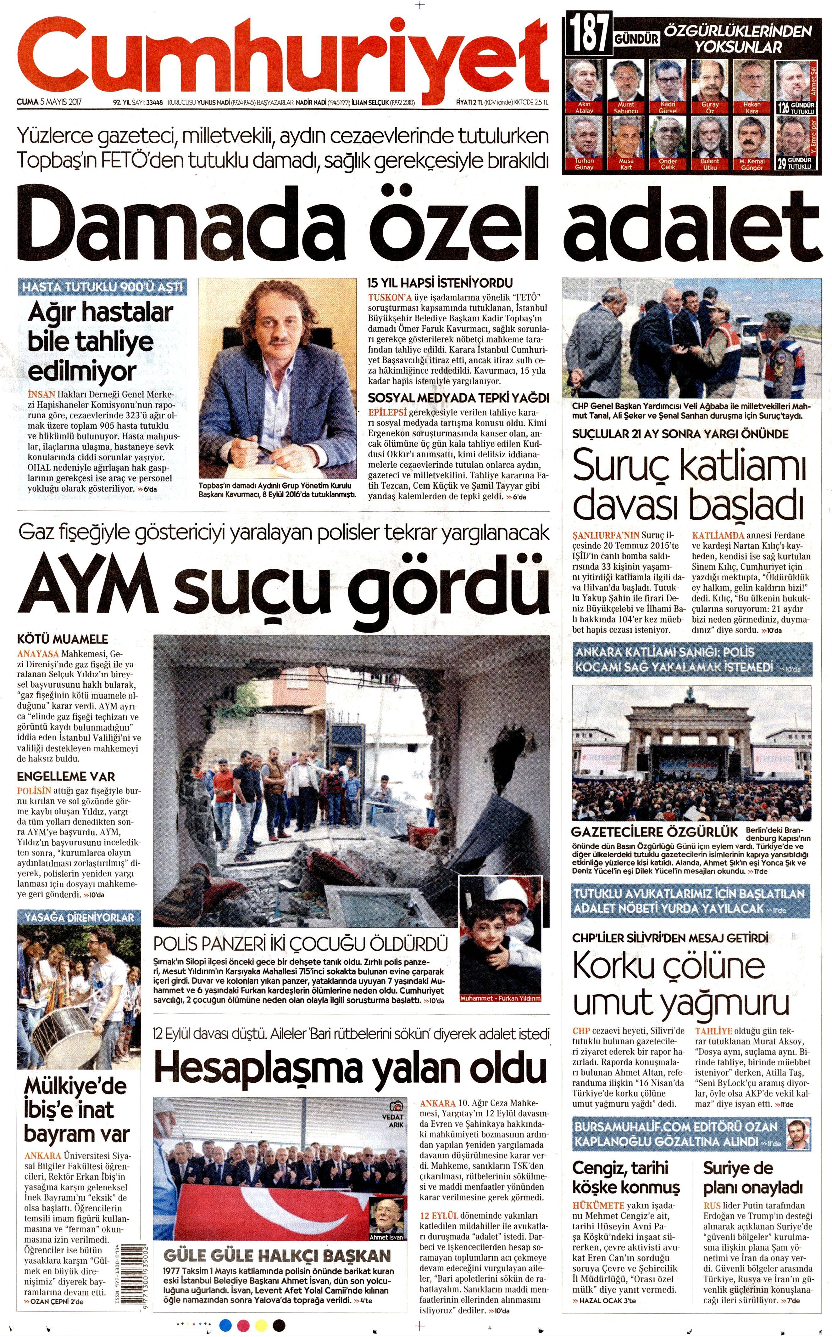 Gazete manşetleri (05.05.2017) - 12