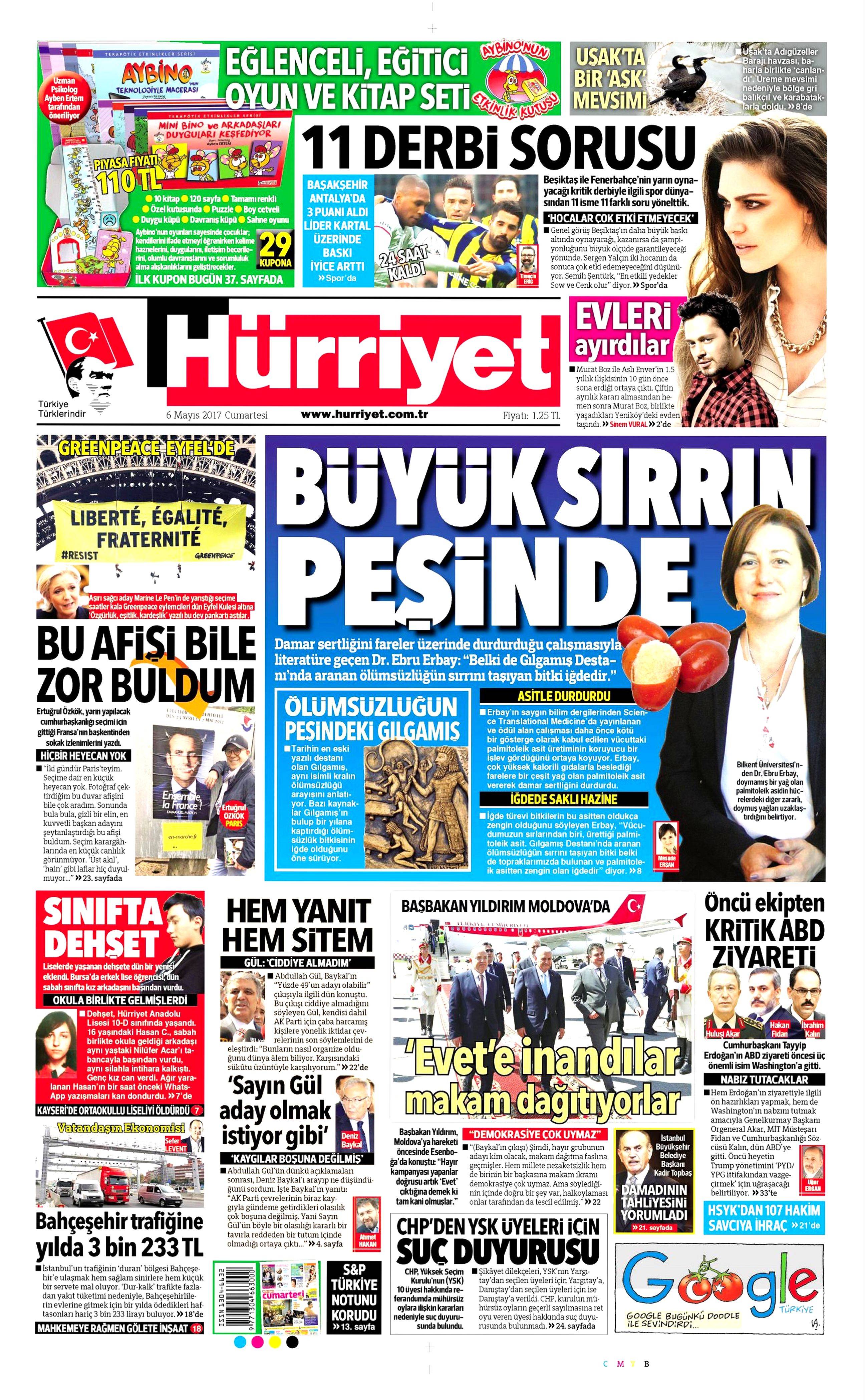 6 Mayıs 2017 Cumartesi gazete manşetleri - 5