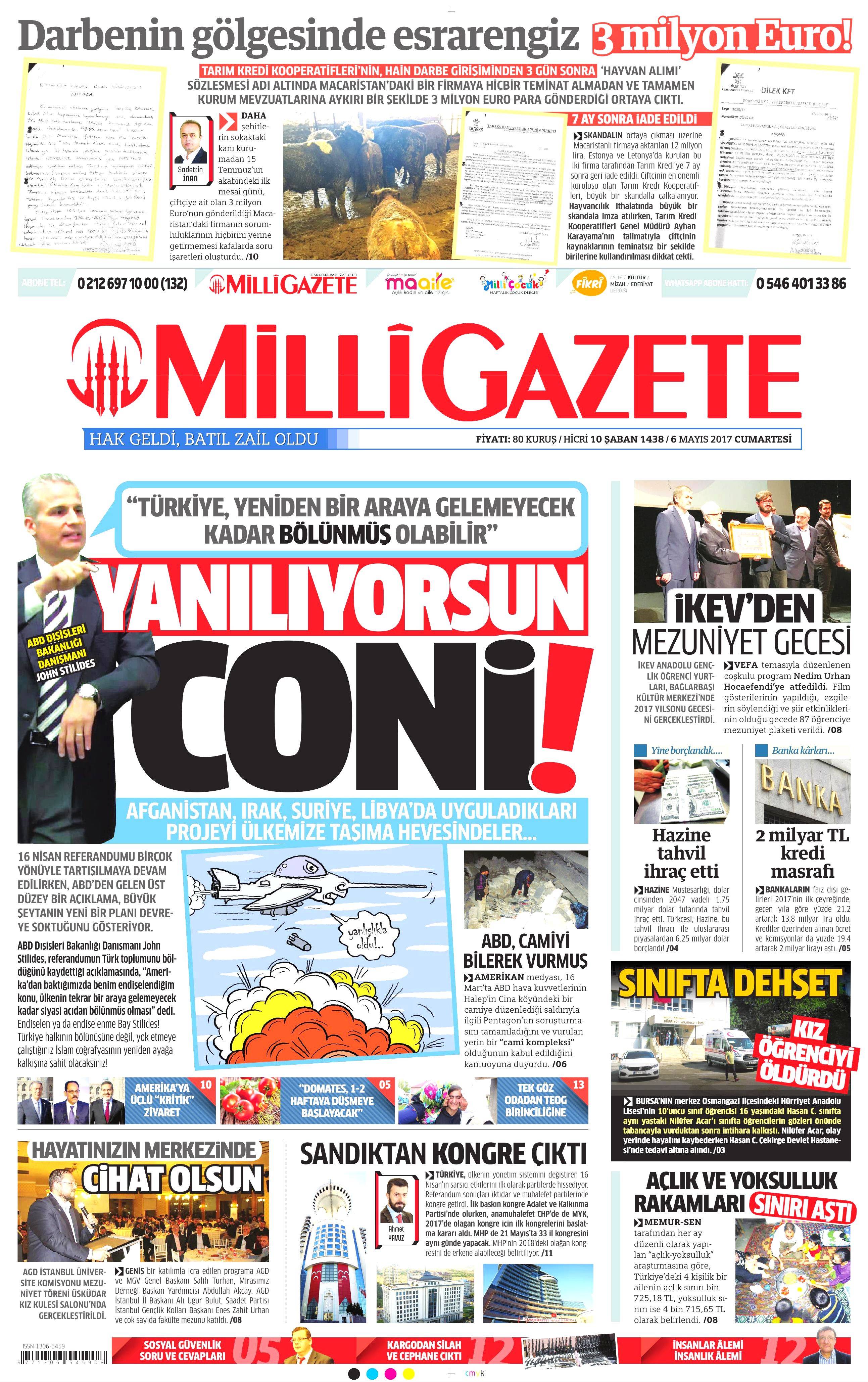 6 Mayıs 2017 Cumartesi gazete manşetleri - 2