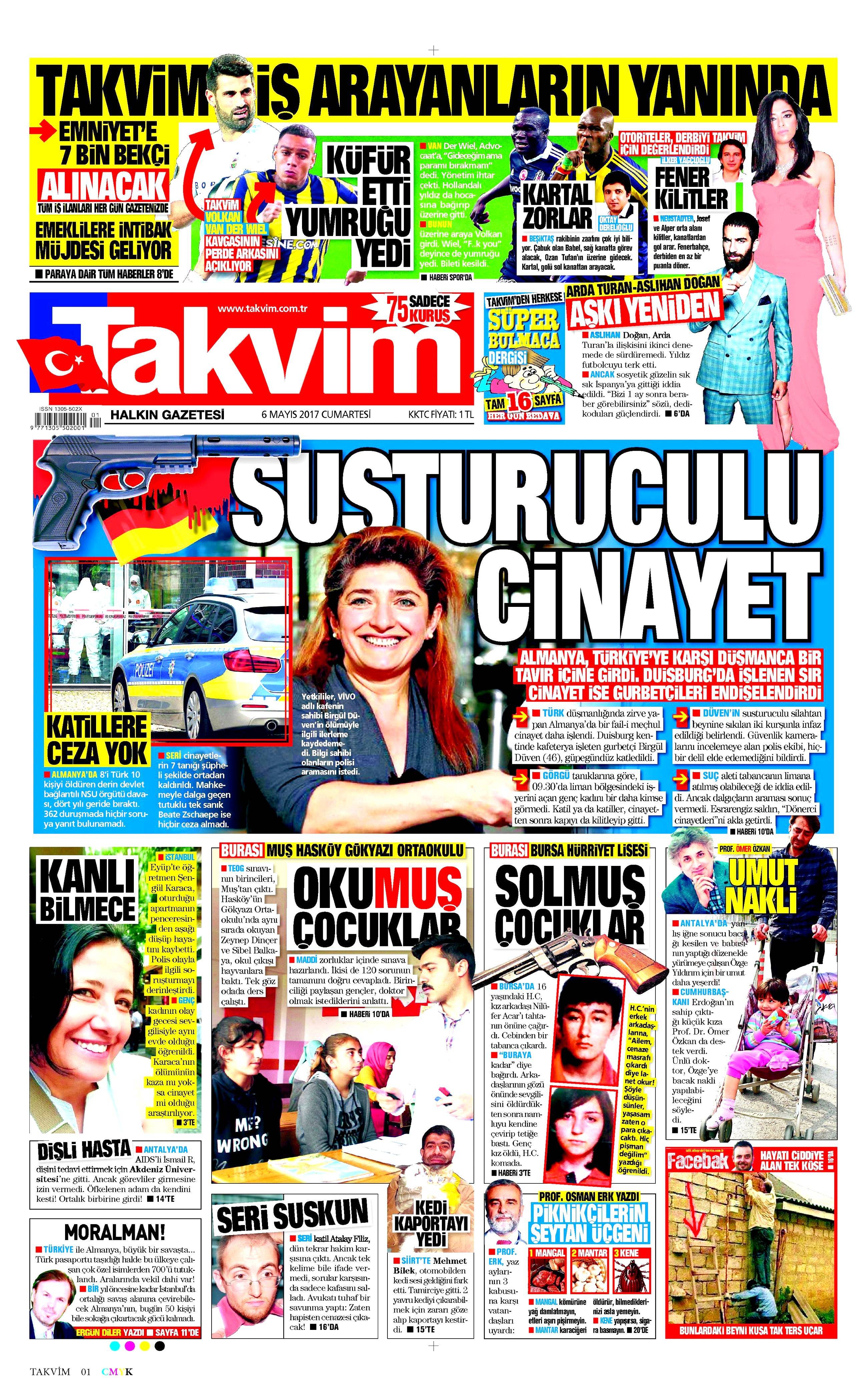 6 Mayıs 2017 Cumartesi gazete manşetleri - 12