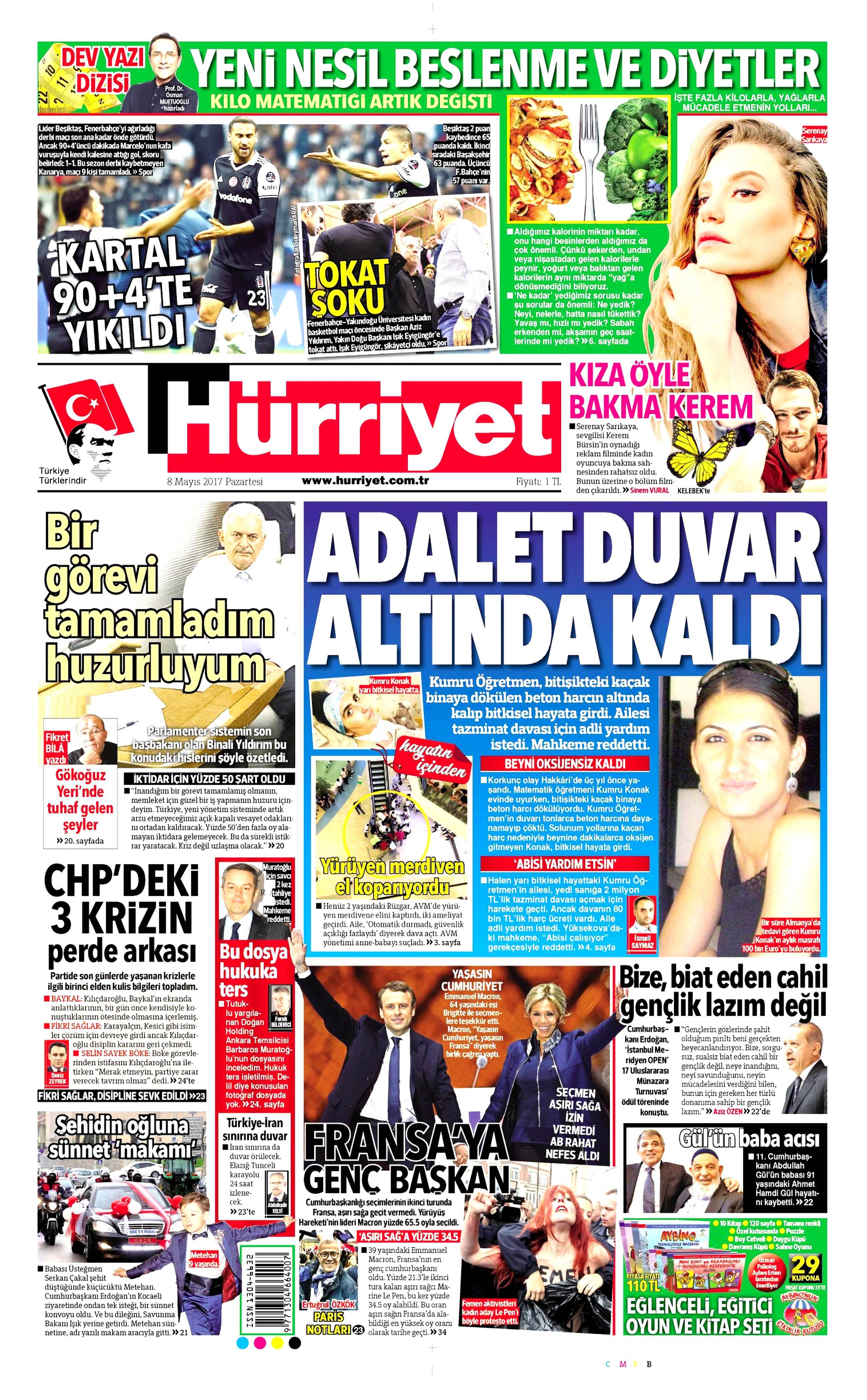 8 Mayıs 2017 Pazartesi gazete manşetleri - 5