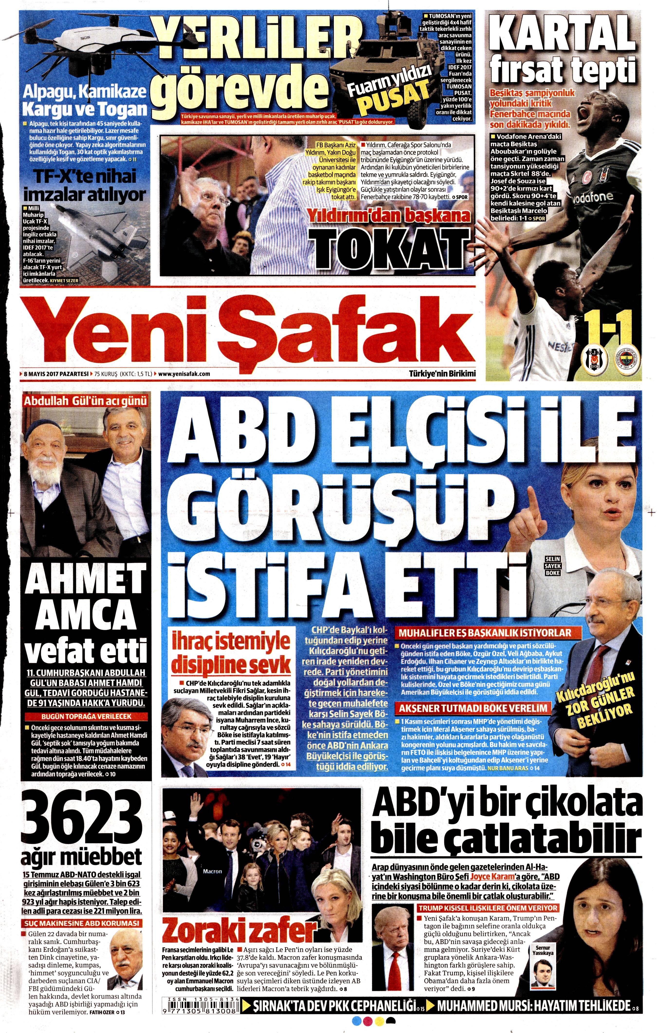8 Mayıs 2017 Pazartesi gazete manşetleri - 12
