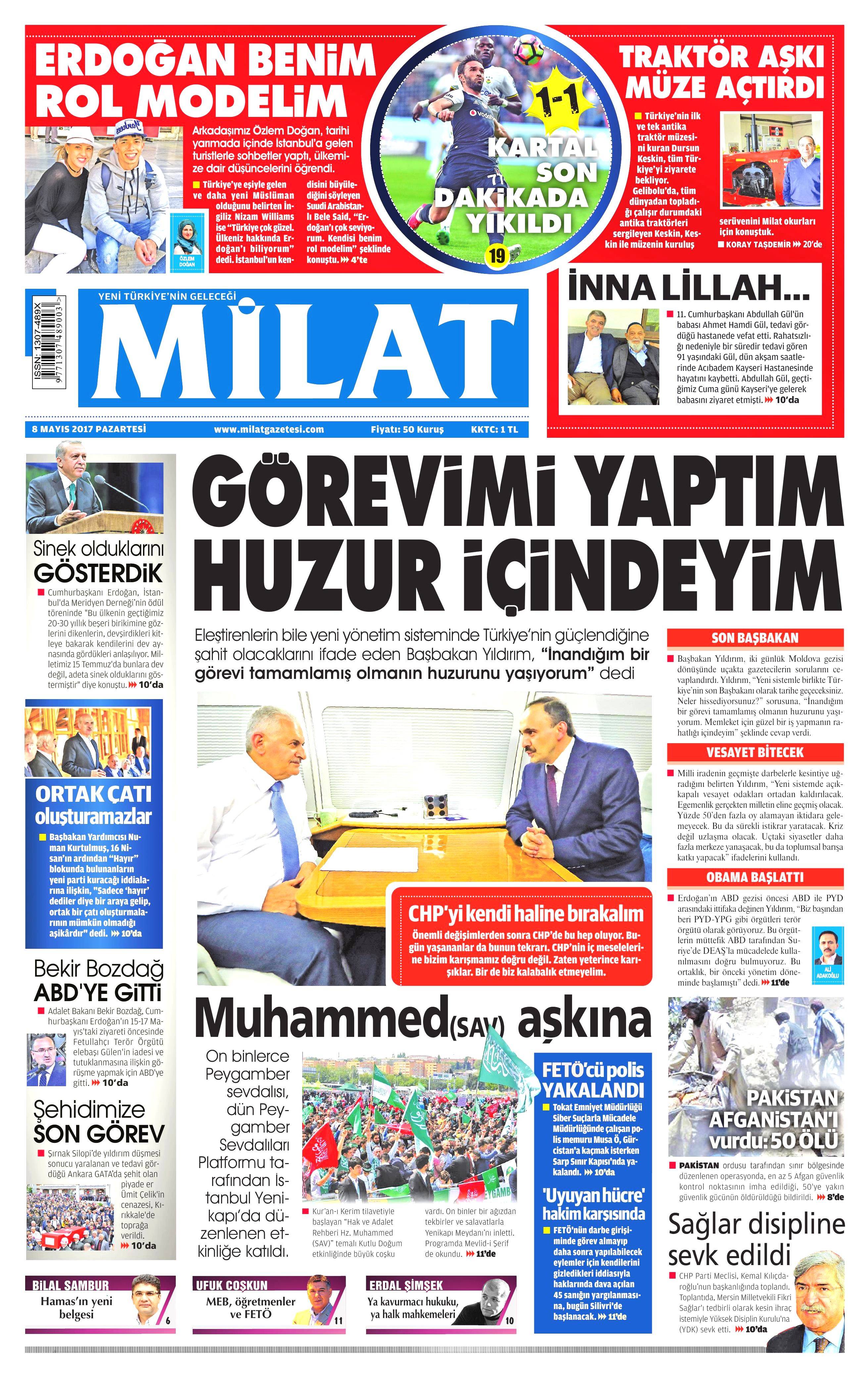 8 Mayıs 2017 Pazartesi gazete manşetleri - 15