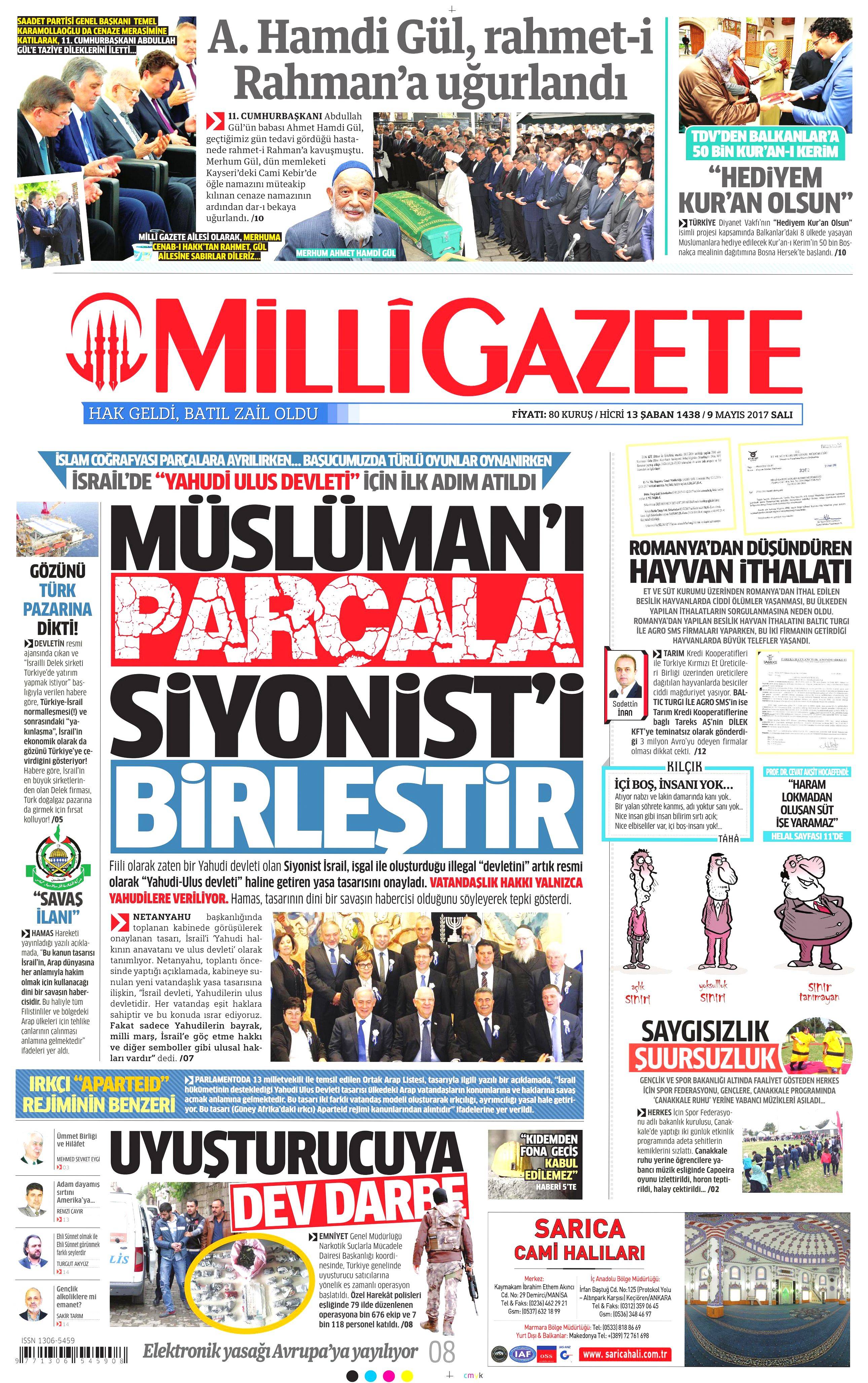 9 Mayıs 2017 Salı gazete manşetleri - 2