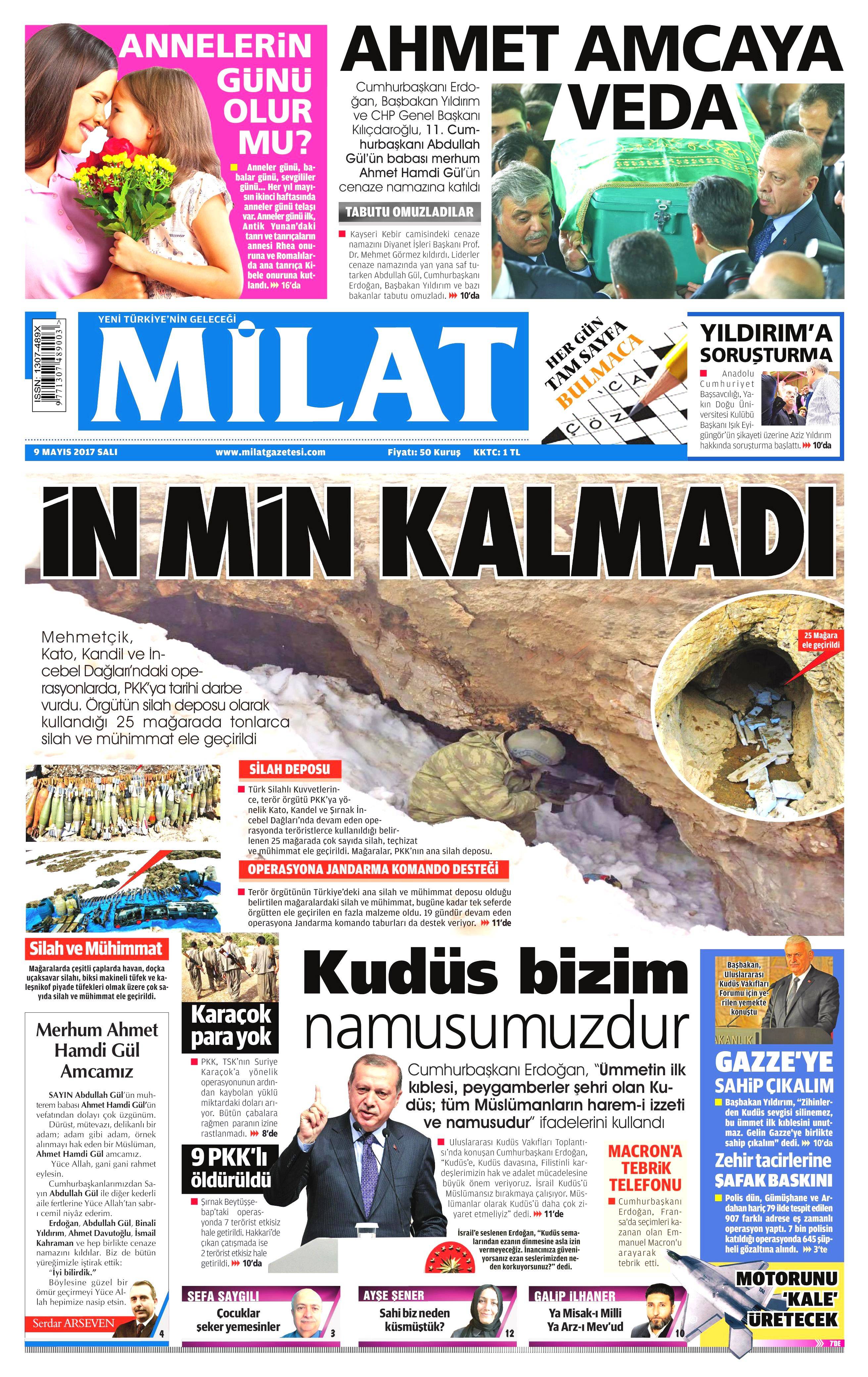 9 Mayıs 2017 Salı gazete manşetleri - 6