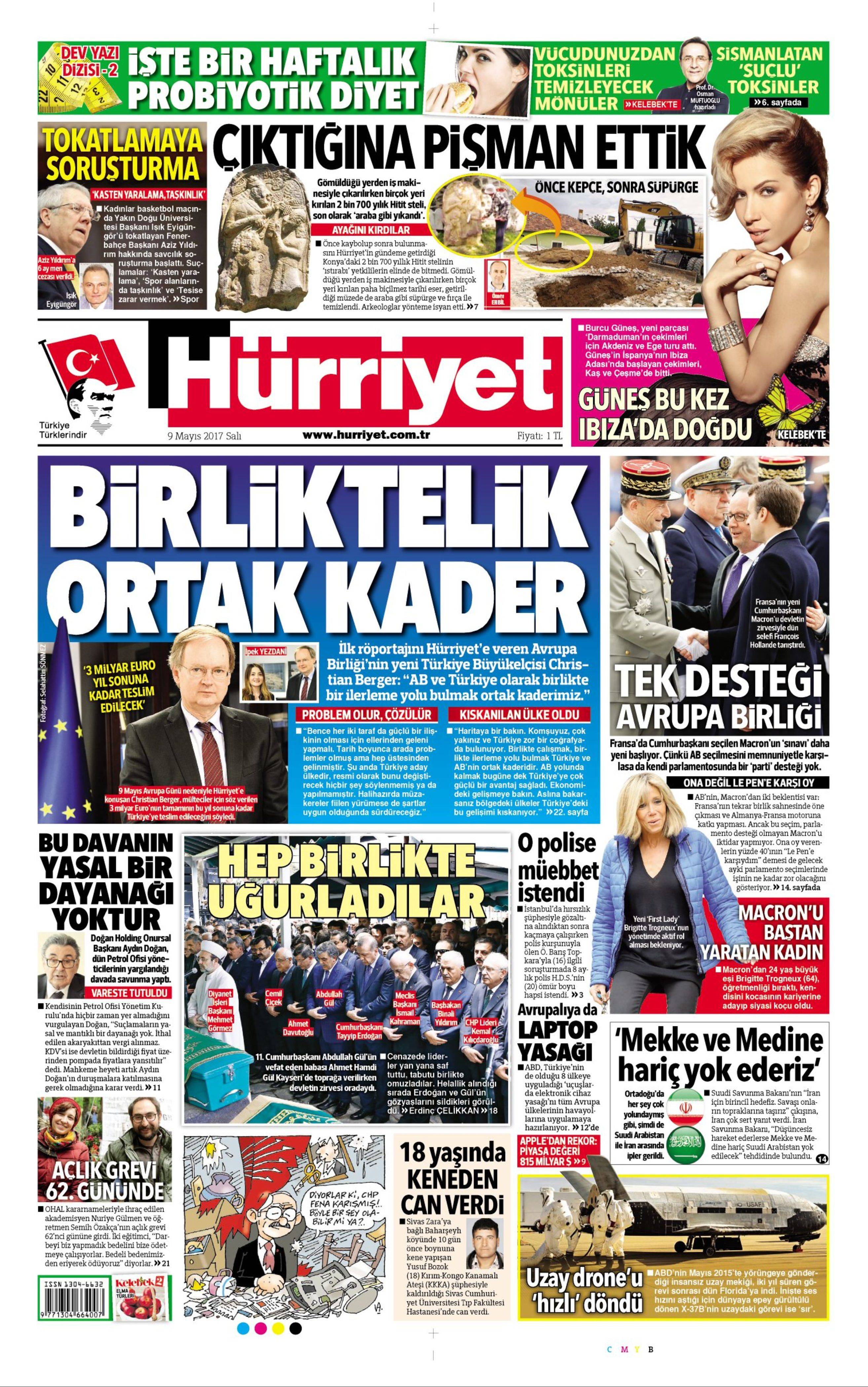 9 Mayıs 2017 Salı gazete manşetleri - 10