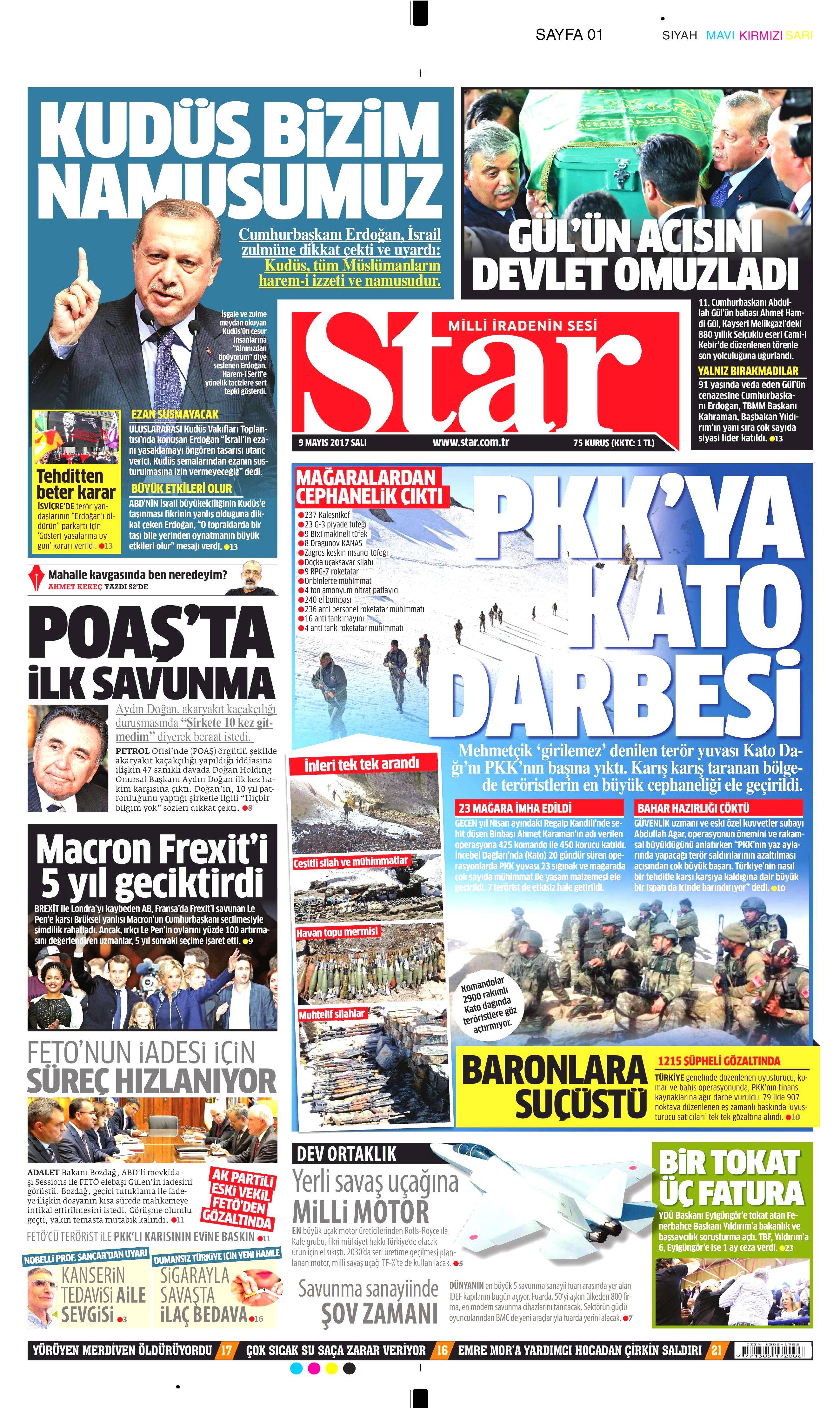 9 Mayıs 2017 Salı gazete manşetleri - 13