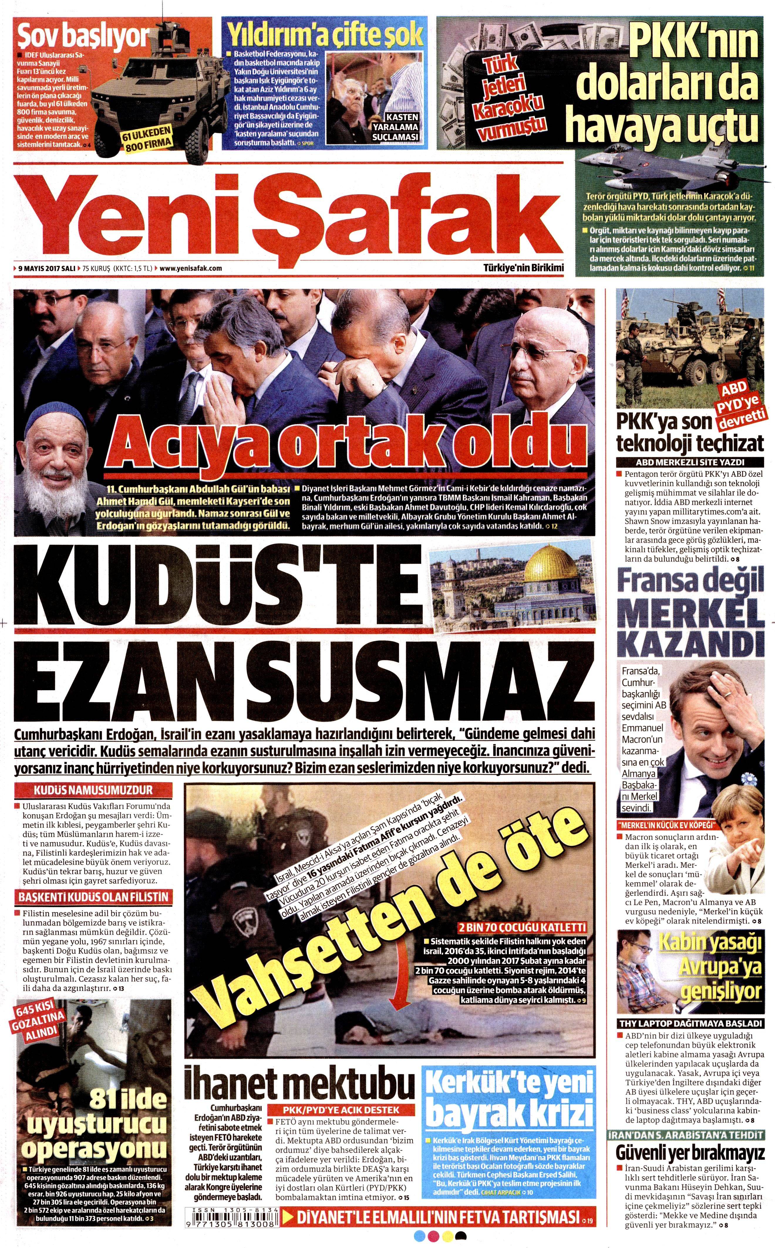 9 Mayıs 2017 Salı gazete manşetleri - 15