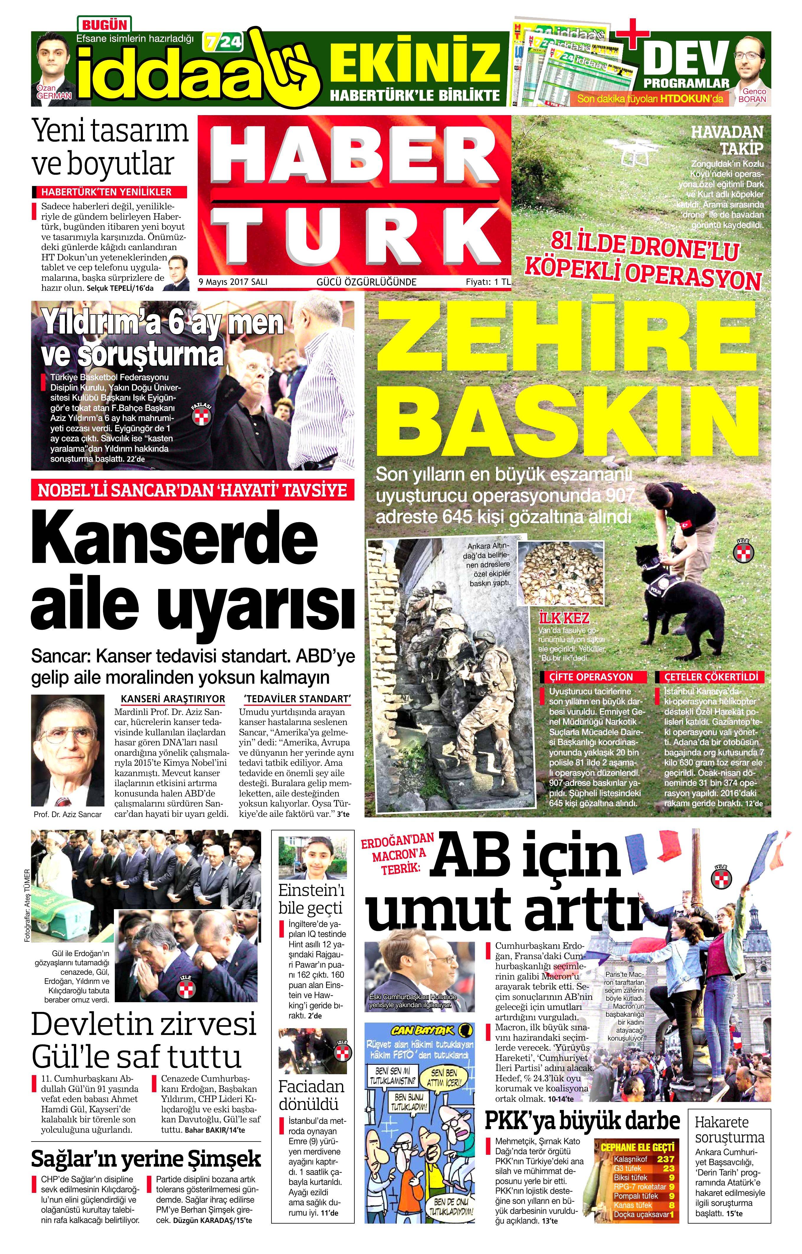 9 Mayıs 2017 Salı gazete manşetleri - 16