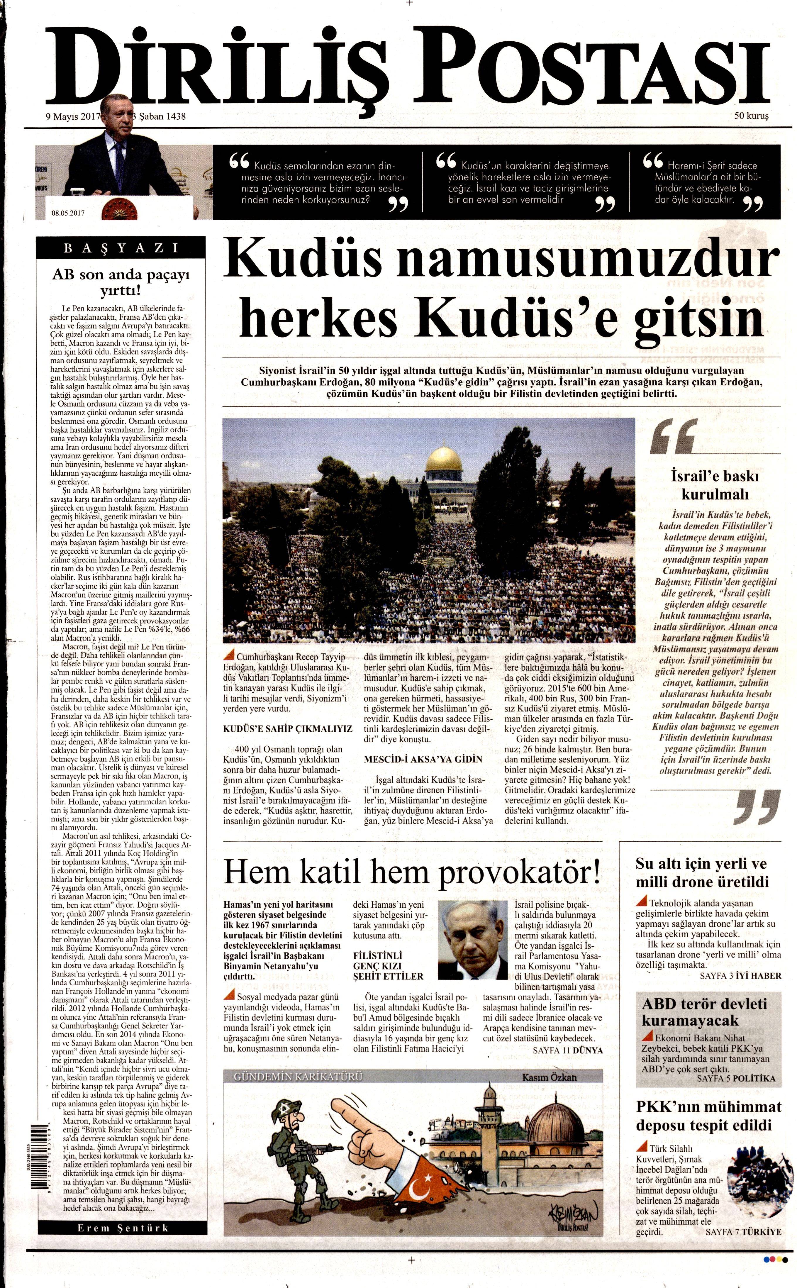 9 Mayıs 2017 Salı gazete manşetleri - 17