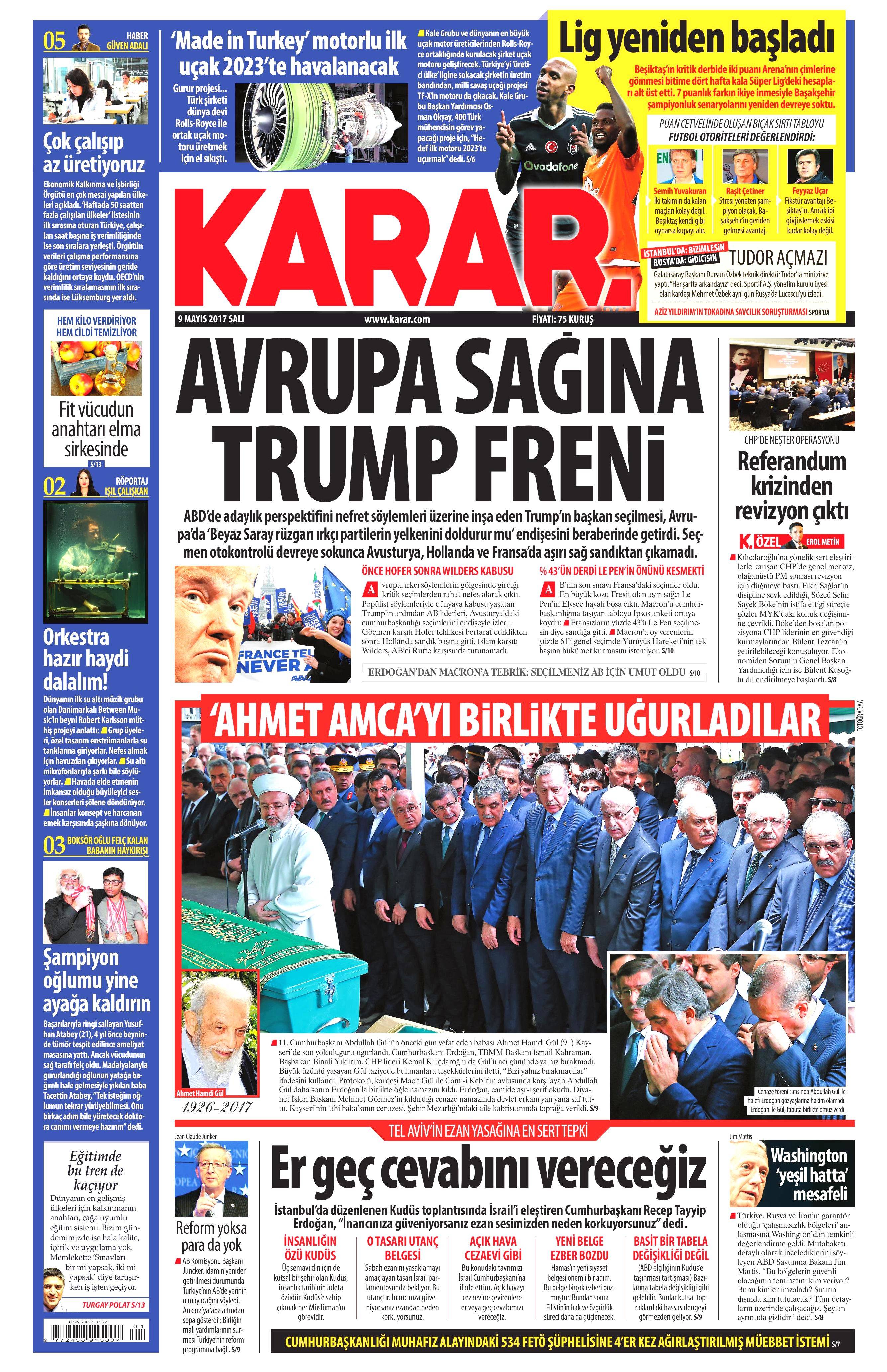 9 Mayıs 2017 Salı gazete manşetleri - 18