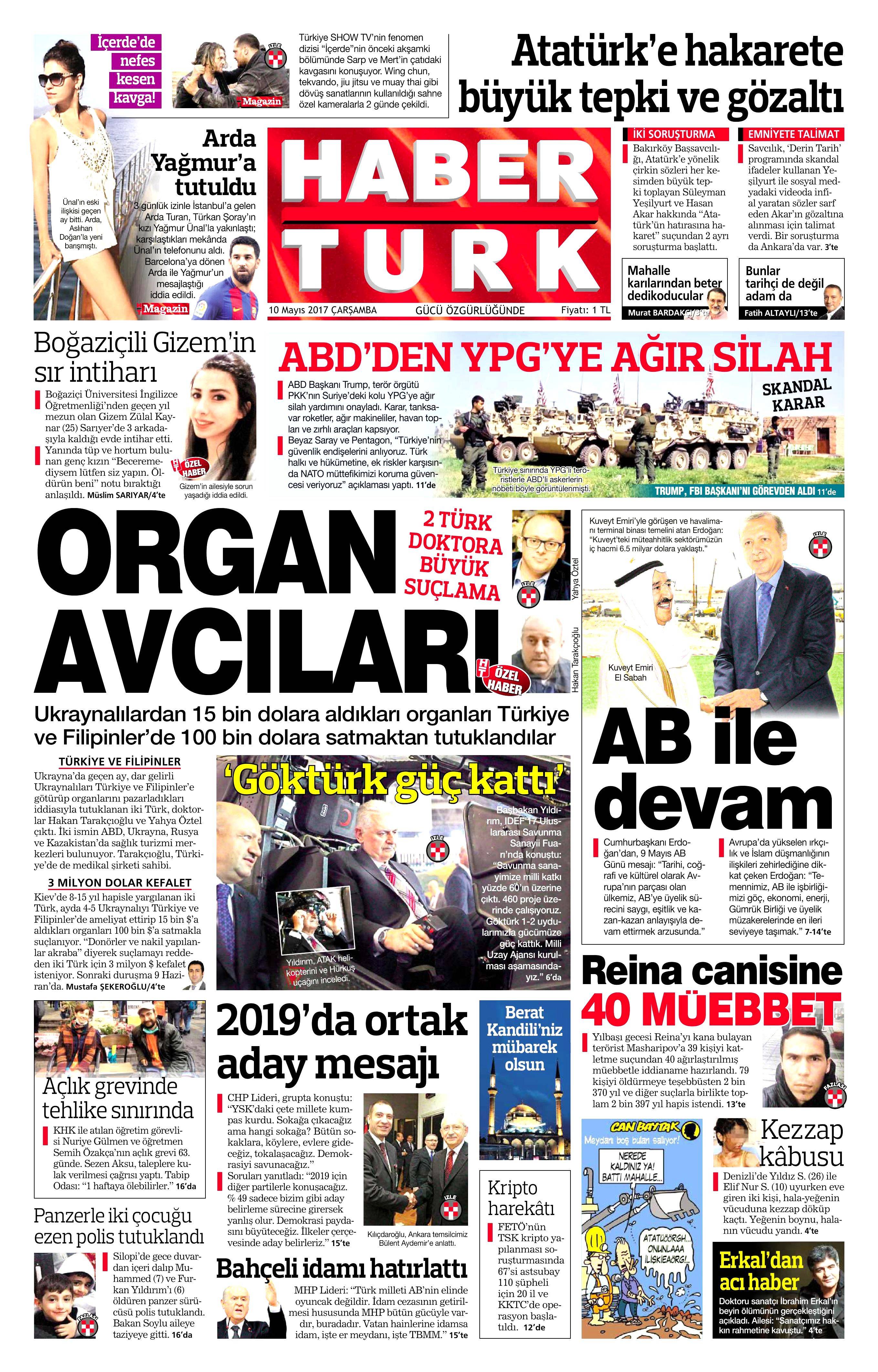 10 Mayıs 2017 Çarşamba gazete manşetleri - 13