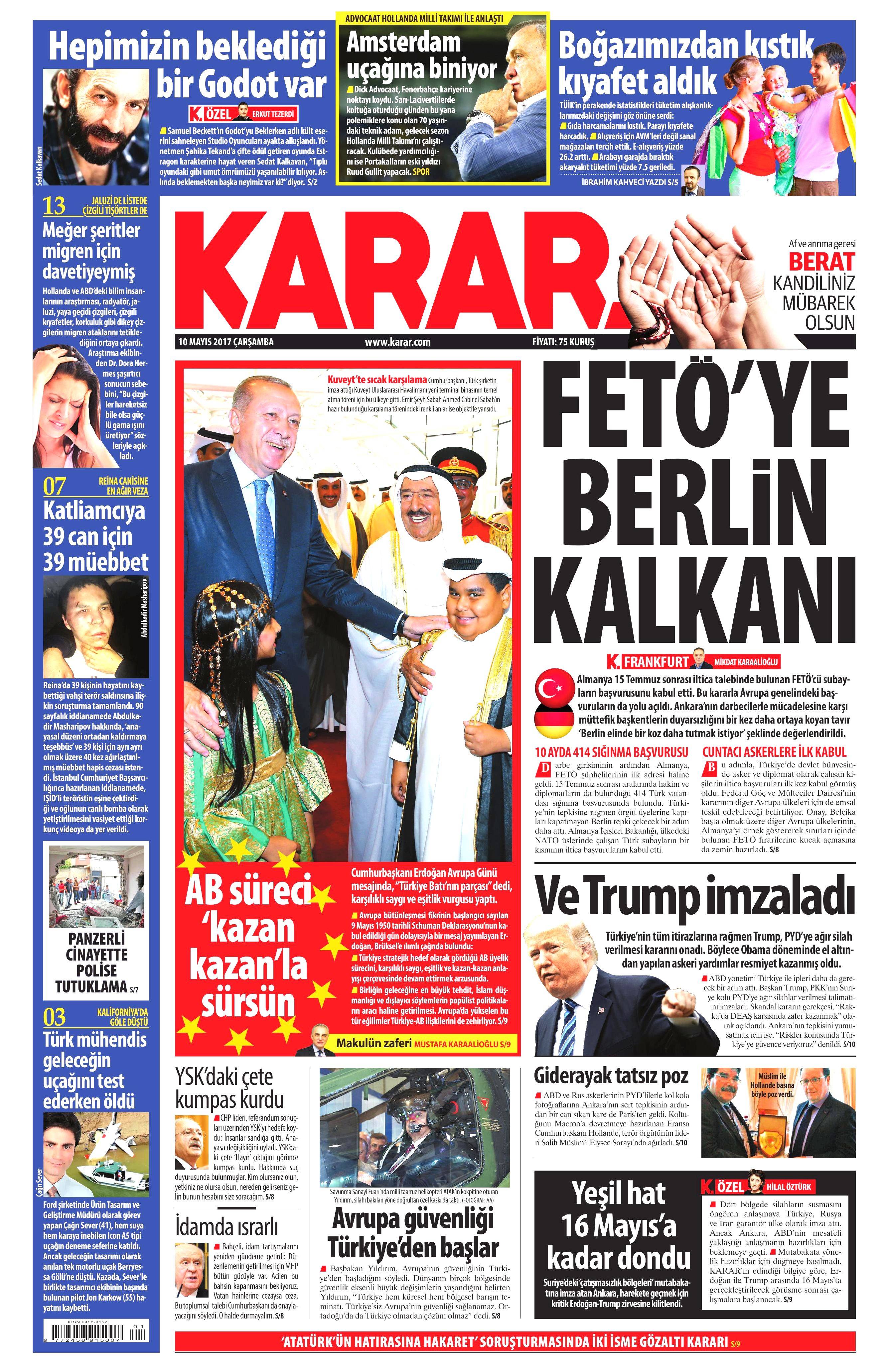 10 Mayıs 2017 Çarşamba gazete manşetleri - 17