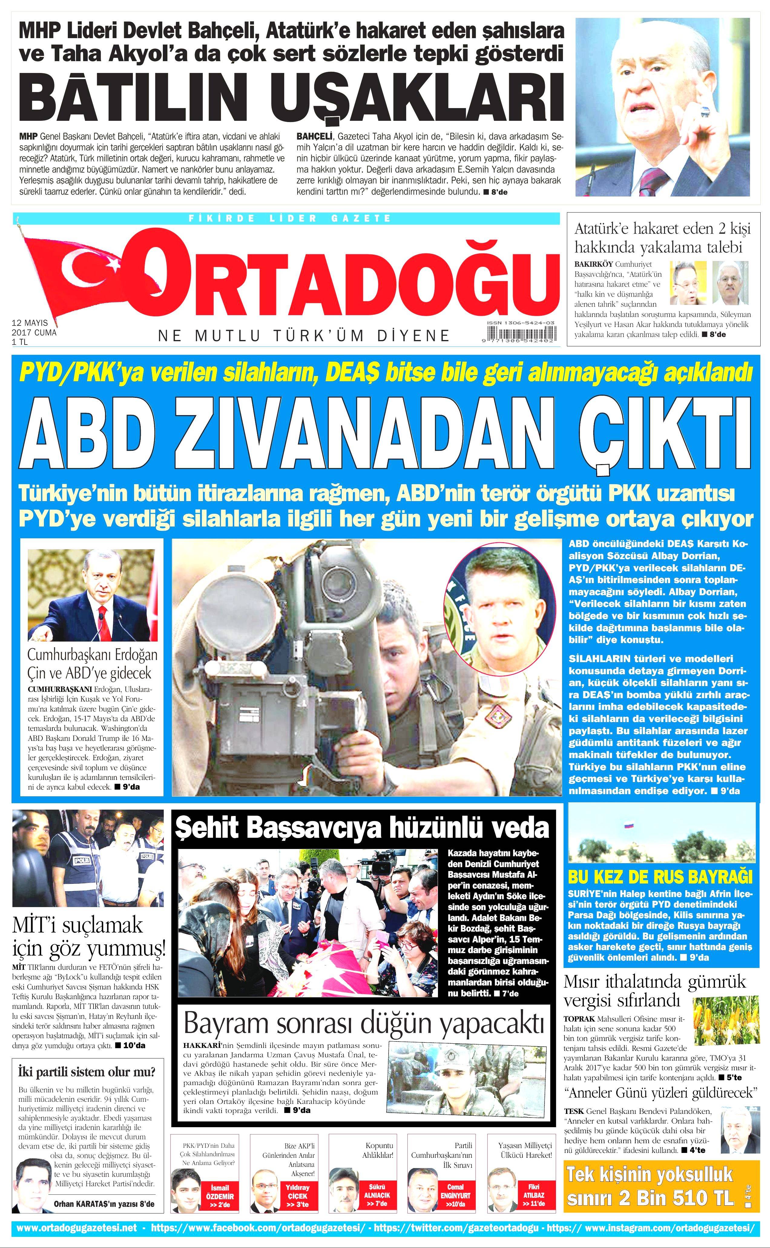 12 Mayıs 2017 Cuma gazete manşetleri - 4