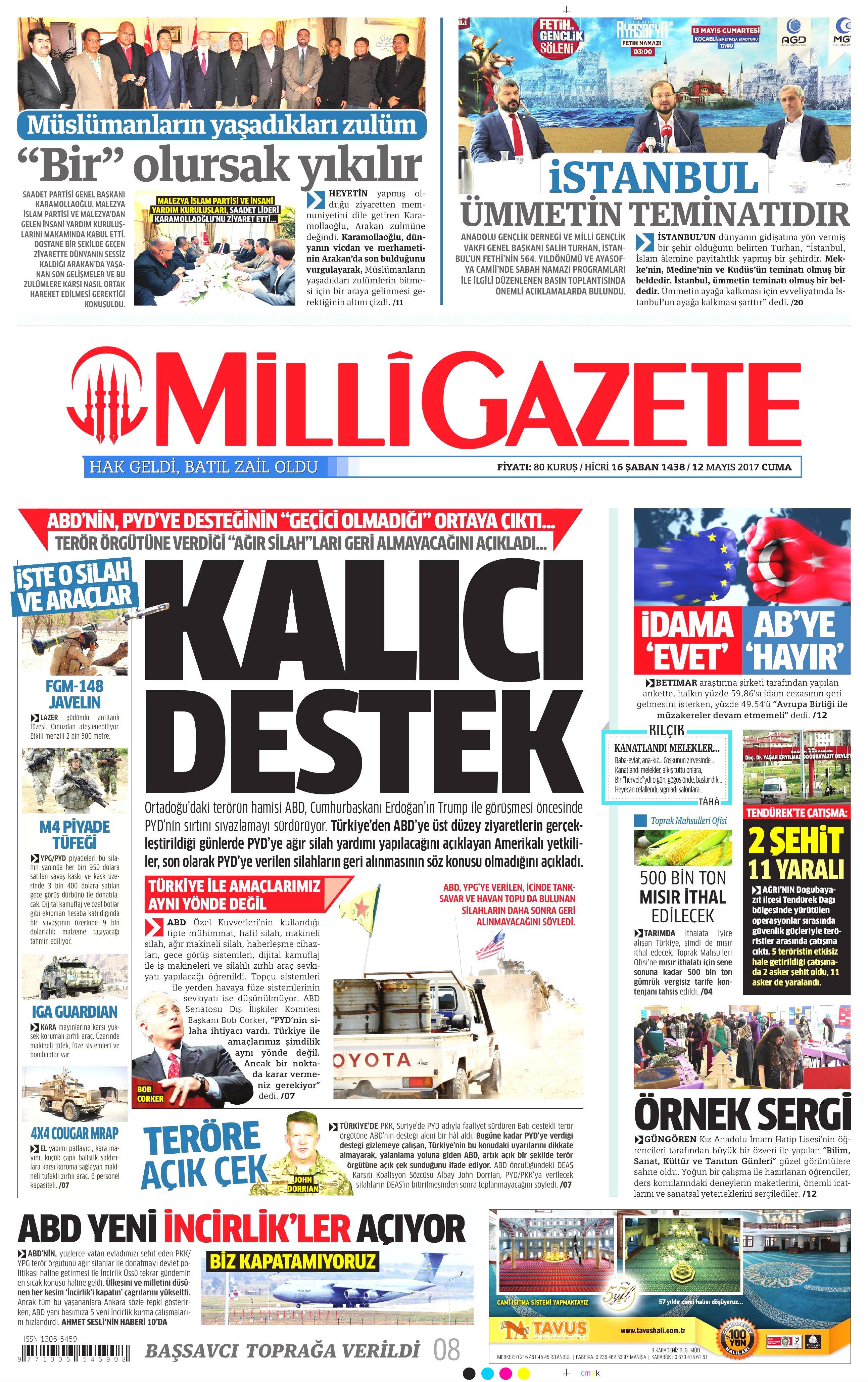 12 Mayıs 2017 Cuma gazete manşetleri - 2